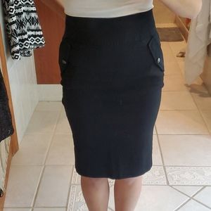Black pencil skirt